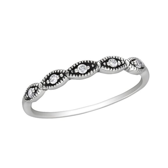 Sterling Silver Art Deco Ring - Picture 1 of 7